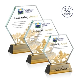 Pickering on Newhaven VividPrint™ Award - Amber | https://www.bestnamebadges.com