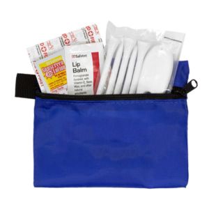 14 Piece Golf Kit Components inserted into Zipper Pack | https://www.bestnamebadges.com