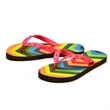 Rainbow Stripe Flip Flop | https://www.bestnamebadges.com