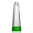 Radiant Obelisk Award - Green | https://www.bestnamebadges.com