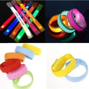 LED Luminous Nylon Bracelet Wristband Light Night Safety