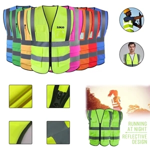 Multi-pocket Reflective Safety Vest