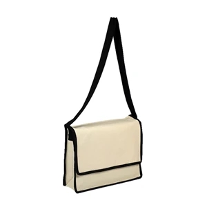 Canvas Messenger Bag With Flap