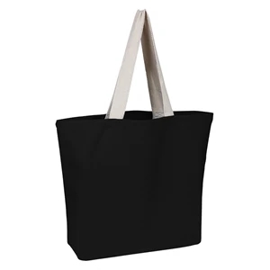 Color Beach Bag With Natural Handles