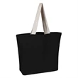 Color Beach Bag With Natural Handles | https://www.bestnamebadges.com