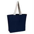 Color Beach Bag With Natural Handles | https://www.bestnamebadges.com