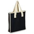 Color Canvas Shopping Bag with Natural Handles | https://www.bestnamebadges.com