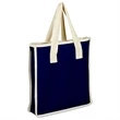 Color Canvas Shopping Bag with Natural Handles | https://www.bestnamebadges.com