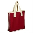Color Canvas Shopping Bag with Natural Handles | https://www.bestnamebadges.com