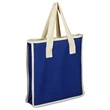 Color Canvas Shopping Bag with Natural Handles | https://www.bestnamebadges.com