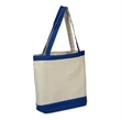 Canvas Color Accent Tote | https://www.bestnamebadges.com