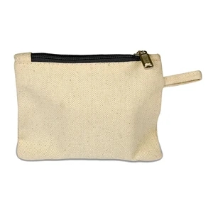 Canvas Card Pouch with Color Zipper