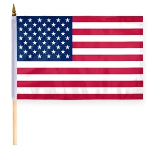 USA Printed Stick Flags - 24