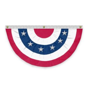 USA Pleated Full Fan With Stars 4' x 8' | https://www.bestnamebadges.com