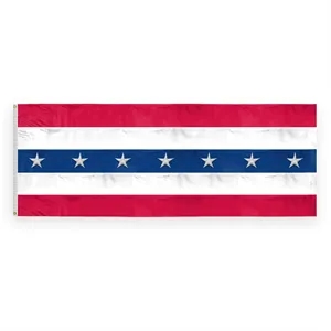 Sewn USA Patriotic Flat with Stars - 3' x 8' Cotton | https://www.bestnamebadges.com