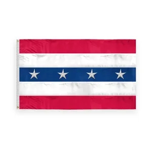 Sewn USA Patriotic Flats with Stars - 3' x 5' Cotton | https://www.bestnamebadges.com