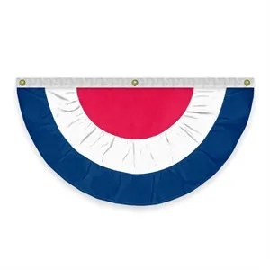 USA Pleated Full Fan 3 Stripes 4' x 8' | https://www.bestnamebadges.com