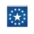 USA Pleated Full Fan With Star Center | https://www.bestnamebadges.com