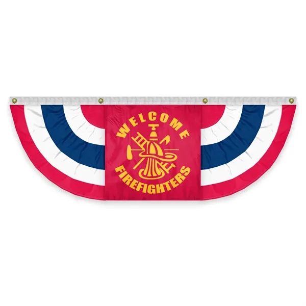USA Pleated Full Fan With Firefighters Center
