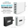 6- Port USB Charging Hub/ Home Charger Adapter | https://www.bestnamebadges.com