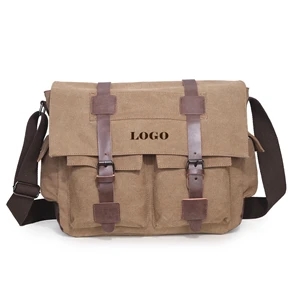 Canvas Messenger Laptop Bags Unisex
