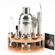 12 Pieces Stainless Steel Tool Cocktail Shaker Set | https://www.bestnamebadges.com