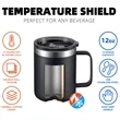 Vacuum Insulated Coffee Mug with Handle | https://www.bestnamebadges.com