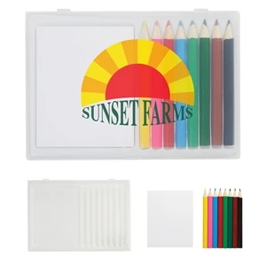 8-Piece Colored Pencil Art Set In Case | https://www.bestnamebadges.com