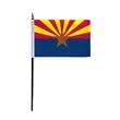 4"x6" & 12"x18'' Arizona ePoly Printed Stick Flags | https://www.bestnamebadges.com