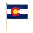 4"x6" & 12"x18'' Colorado ePoly Printed Stick Flags | https://www.bestnamebadges.com