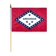 4"x6" & 12"x18'' Arkansas ePoly Printed Stick Flags | https://www.bestnamebadges.com