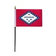 4"x6" & 12"x18'' Arkansas ePoly Printed Stick Flags | https://www.bestnamebadges.com