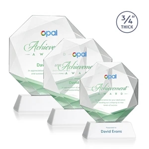 Bradford VividPrint™ Award on Newhaven Base - White | https://www.bestnamebadges.com