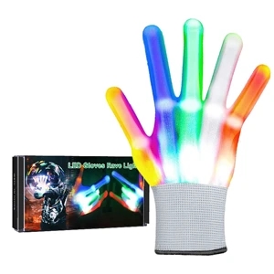 LED Gloves 12 Color Flashing Finger Light Up | https://www.bestnamebadges.com