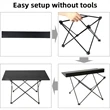 Portable Folding Aluminum Camping Table | https://www.bestnamebadges.com