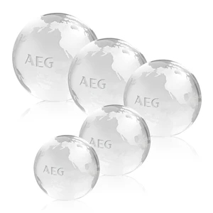 Globe Paperweight - Clear | https://www.bestnamebadges.com
