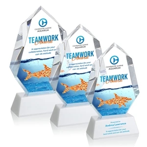 Norwood VividPrint™ Award on Newhaven Base - White | https://www.bestnamebadges.com