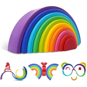 Silicone Rainbow Stacking Toys 10 PCS