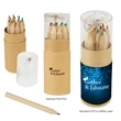 12-Piece Colored Pencil Set In Tube With Sharpener | https://www.bestnamebadges.com