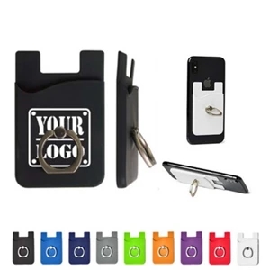 Silicone Cell Phone Wallet with Ring Holder