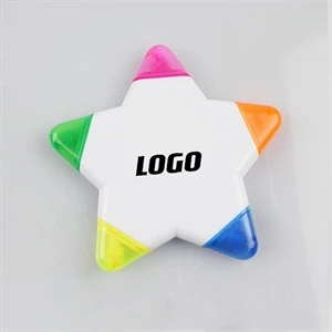 5-In-1 Star Shape Highlighters | https://www.bestnamebadges.com