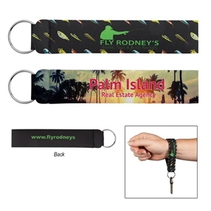 Neoprene Wristband With Key Ring | https://www.bestnamebadges.com