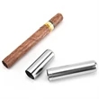 Stainless Steel Lightweight Slip Cap Cigar Tube | https://www.bestnamebadges.com