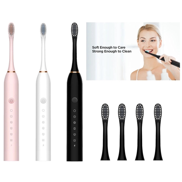 4 Brush Heads Rechargeable Toothbrush