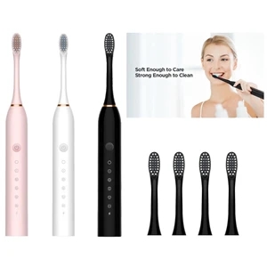 4 Brush Heads Rechargeable Toothbrush | https://www.bestnamebadges.com