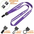 Screen Printed Polyester Lanyards with Plastic Attachment | https://www.bestnamebadges.com