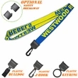 Custom Woven Lanyards w/ Plastic Attachment | https://www.bestnamebadges.com