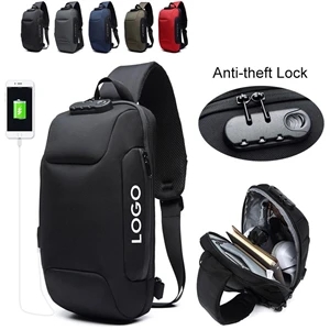 Anti Theft Sling Bag with USB Charging Port
