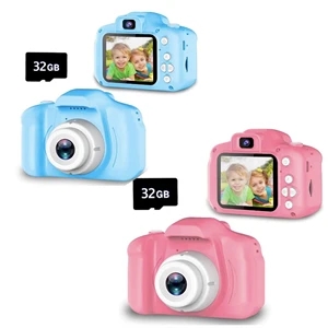 1300W Pixel Kids Selfie Camera Portable Toy w/ 32GB SD Card