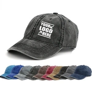 Washed Denim Baseball Cap
